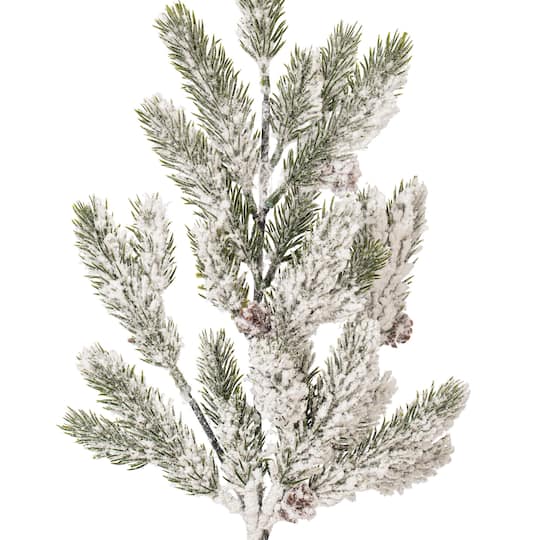 Vickerman 19.5" Snowy Glitter Artificial Pinecone Fir Sprays, 4ct.